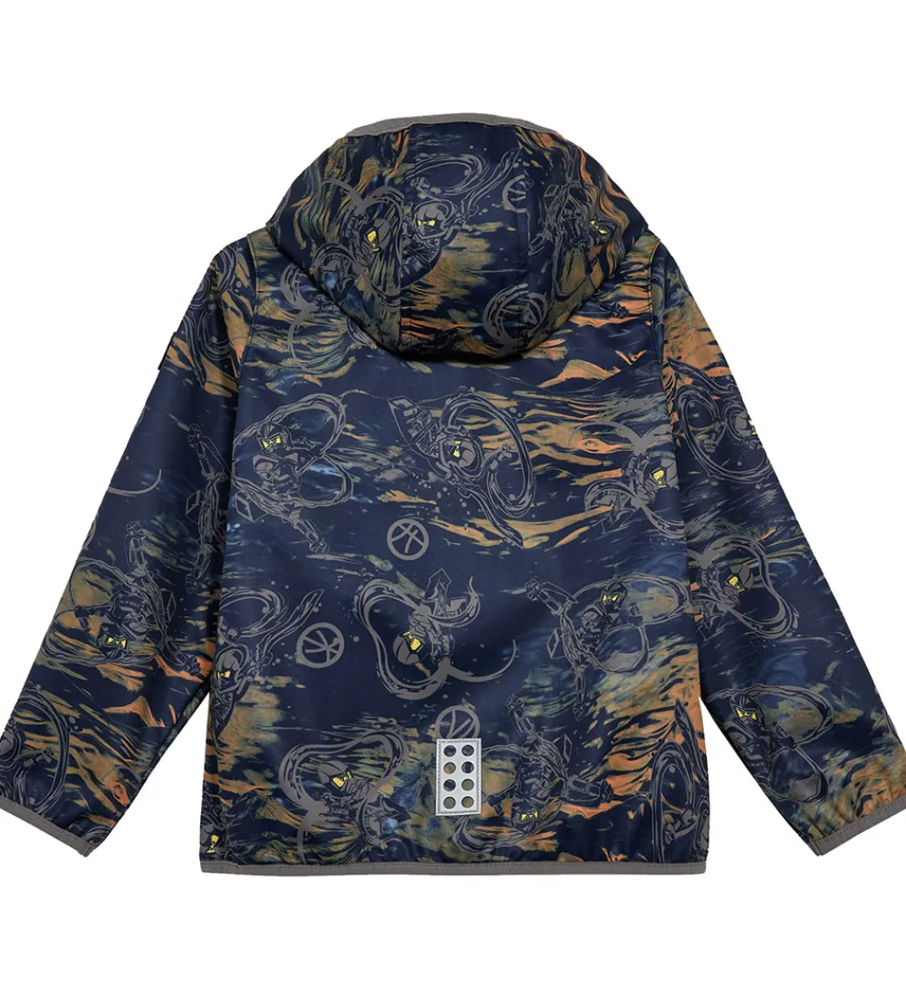 Softshell-LEGO® Wear LEGO® Ninjago Softshelljakke - LWSaku 200 - Dark Navy m. Print