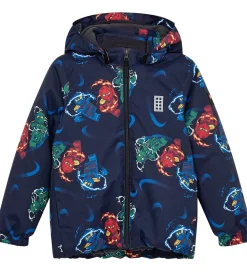Vinterjakker-LEGO® Wear LEGO® Ninjago Vinterjakke - LWJaz 712 - Navy m. Ninjaer