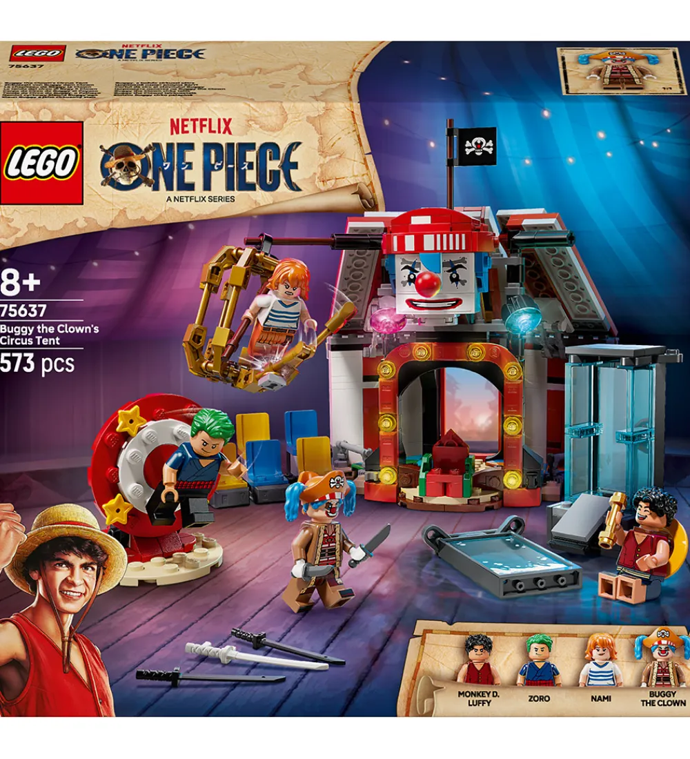Lego®|Konstruktionslegetøj-LEGO® One Piece - Klovnen Buggys Cirkustelt 75637 - 573 Dele