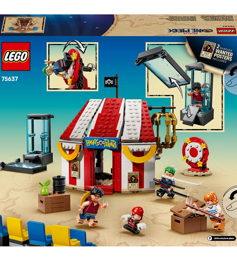 Lego®|Konstruktionslegetøj-LEGO® One Piece - Klovnen Buggys Cirkustelt 75637 - 573 Dele