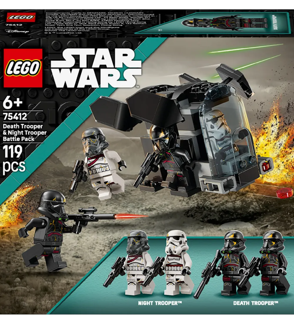 Lego®|Konstruktionslegetøj-LEGO® Star Wars - Battle Pack med dødssoldat... 75412 - 119 Dele
