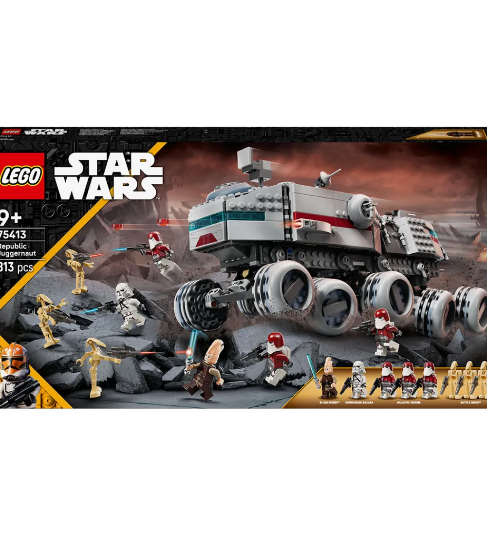Lego®|Konstruktionslegetøj-LEGO® Star Wars - Republik-Juggernaut 75413 - 813 Dele