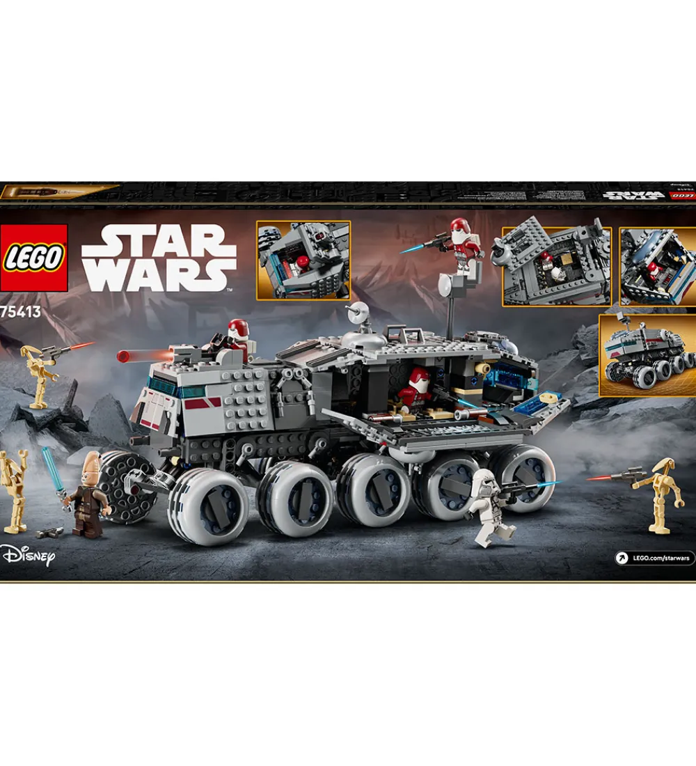 Lego®|Konstruktionslegetøj-LEGO® Star Wars - Republik-Juggernaut 75413 - 813 Dele