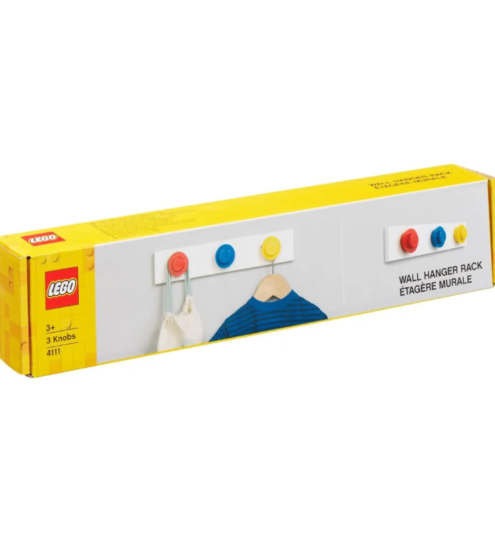 Knager-LEGO® Storage Knagerække - 33 cm - Rød/Blå/Gul