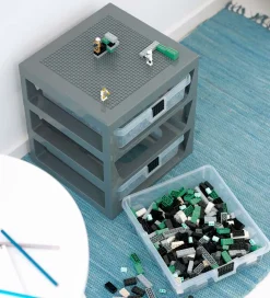 Skuffer-LEGO® Storage Opbevaring m. 3 skuffer - 32x34x37 - Grå