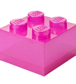 LEGO® Storage Bokse Og Kasser|Opbevaring*Opbevaringsboks - 4 Knopper - Glitter Medium Viole