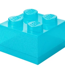 LEGO® Storage Bokse Og Kasser|Opbevaring*Opbevaringsboks - 4 Knopper - Glitter Light Blue