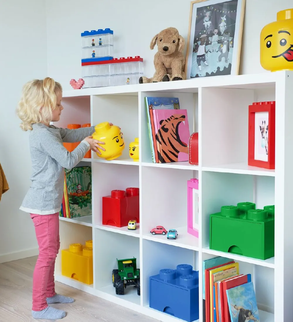 LEGO® Storage Skuffer*Opbevaringsskuffe - 4 Knopper - 25x25x18 - Gul