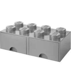 LEGO® Storage Skuffer*Opbevaringsskuffe - 8 Knopper - 50x25x18 - Grå