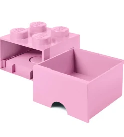 LEGO® Storage Skuffer*Opbevaringsskuffe - 4 Knopper - 25x25x18 - Lys Lil