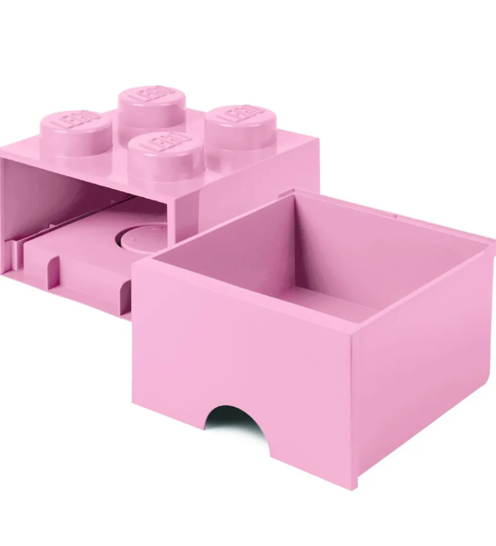 LEGO® Storage Skuffer*Opbevaringsskuffe - 4 Knopper - 25x25x18 - Lys Lil