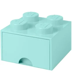 Skuffer-LEGO® Storage Opbevaringsskuffe - 4 Knopper - 25x25x18 - Aquablå