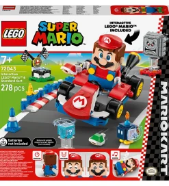 Lego®|Konstruktionslegetøj-LEGO® Super Mario - Mario Kart Interaktiv Mario 72043 - 278 Dele