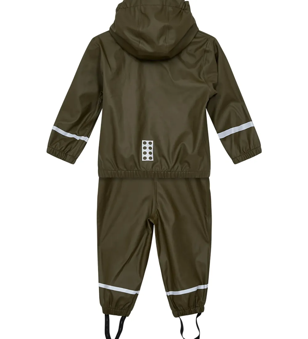 Regntøj-LEGO® Wear Regntøj m. Seler - PU - LWJivan 200 - Dark Khaki