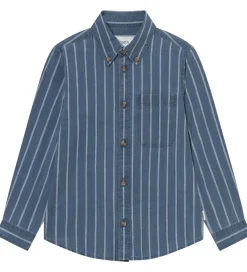 Les Deux Drengetøj|Skjorter*Skjorte - Kash Indigo Stripe - Denim Blue