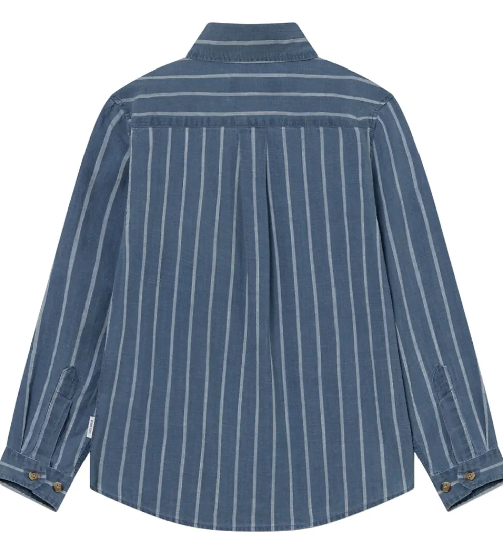 Les Deux Drengetøj|Skjorter*Skjorte - Kash Indigo Stripe - Denim Blue