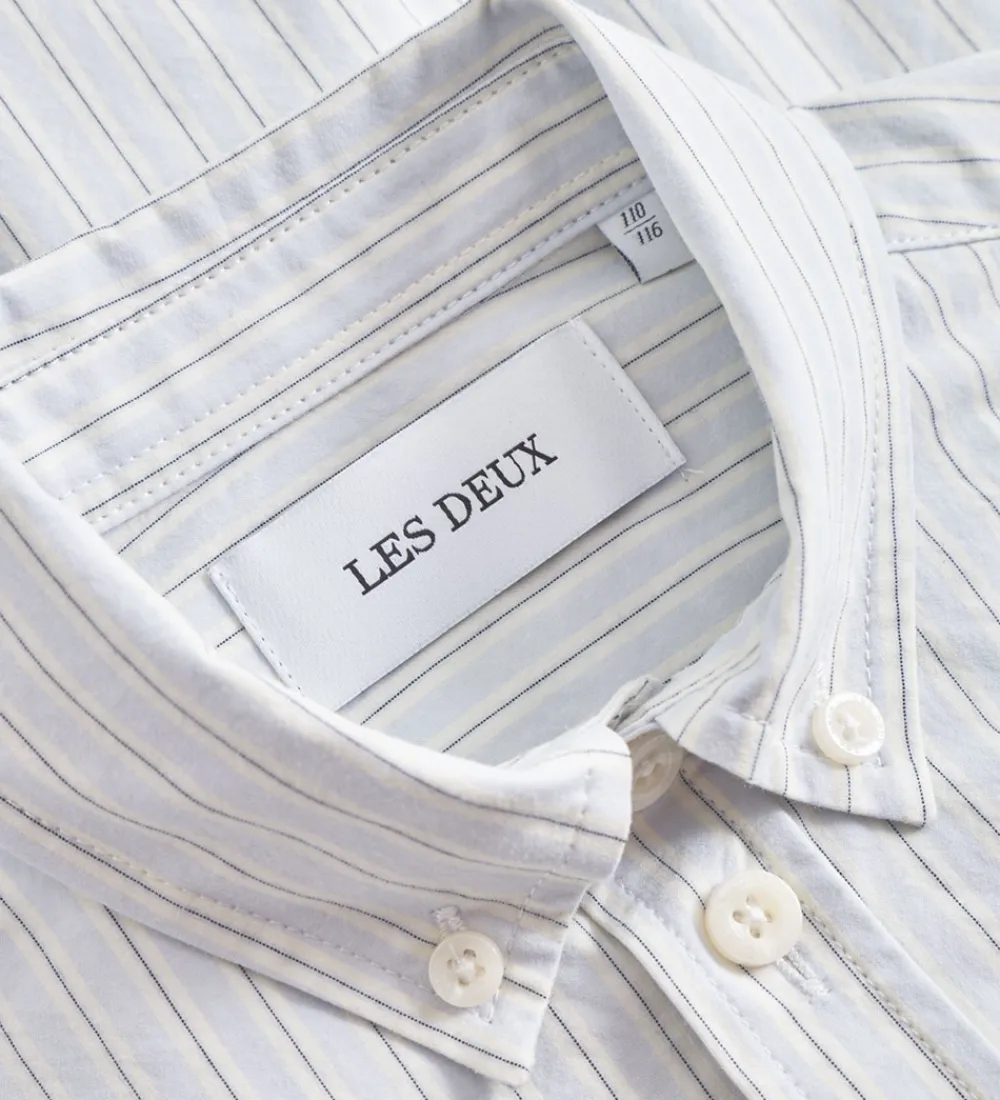 Les Deux Skjorter*Skjorte - Kent Print Stripe - Xenon Blue