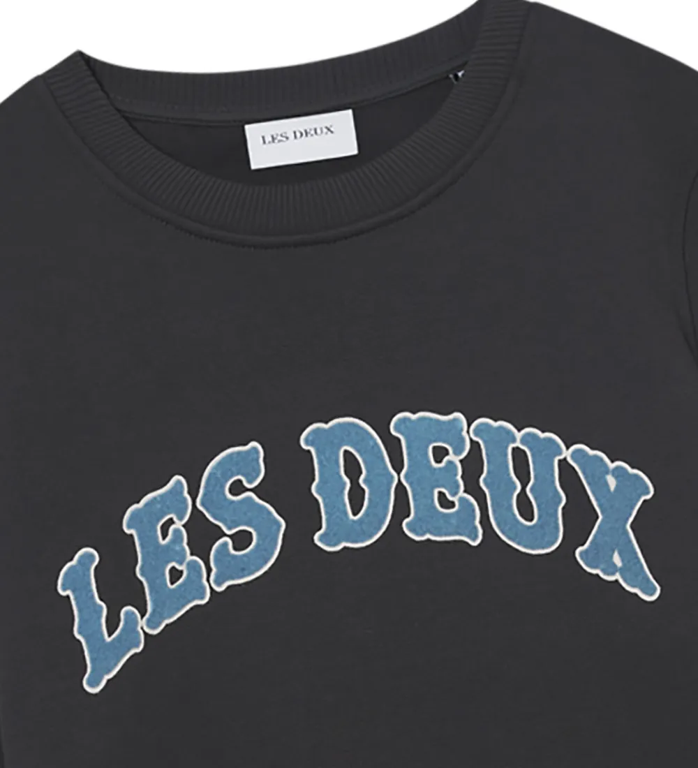 Sweatshirts-Les Deux Sweatshirt - Brady Western - Raven Grey
