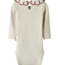 Lil Atelier Bodyer*Lil' Atelier Body L/Æ - NmfFundo - Turtledove/ Red Dahila