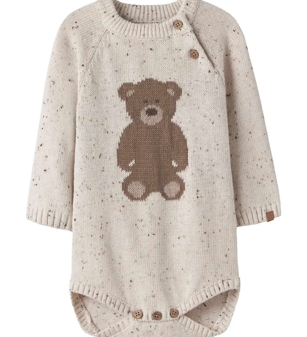 Bodyer-Lil Atelier Lil' Atelier Body L/Æ - Strik - NbnGalto - Turtledove/Teddy