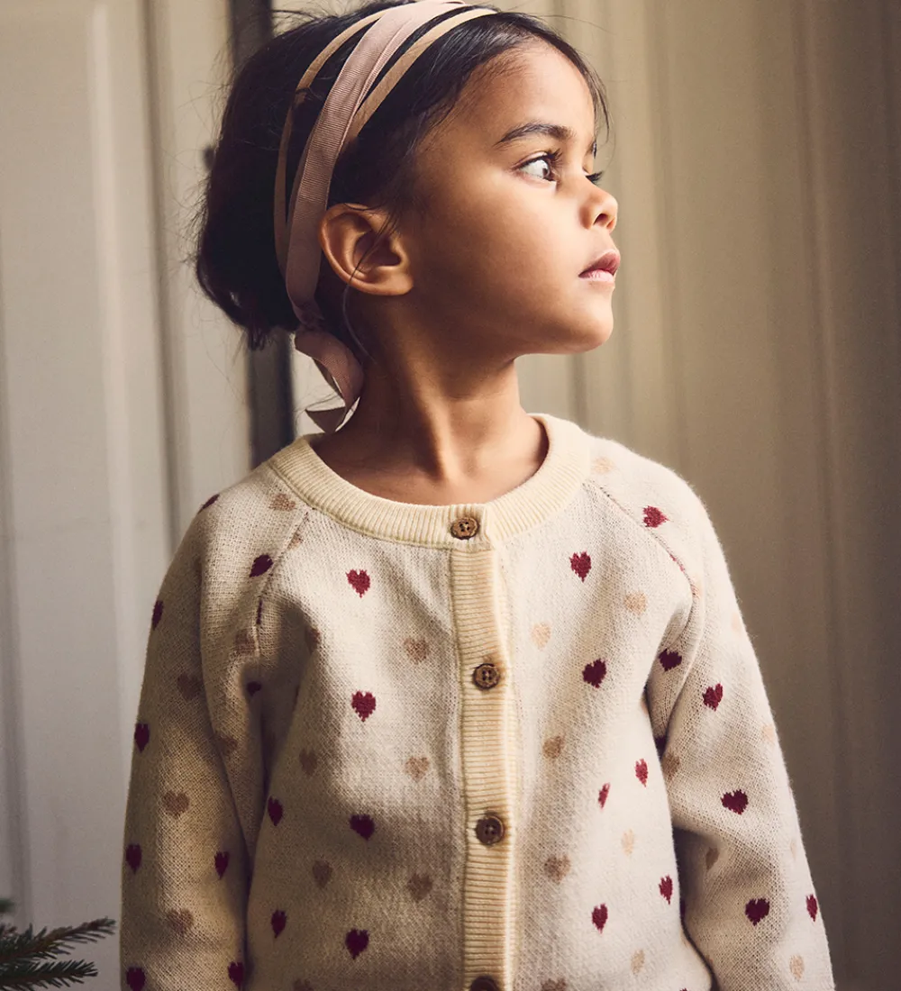 Cardigans-Lil Atelier Cardigan - Strik - NmfSaran - Turtledove/Sepia Tint