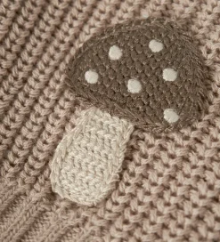 Cardigans-Lil Atelier Cardigan - Strik - NbmEmlen - Oxford Tan m. Svampe