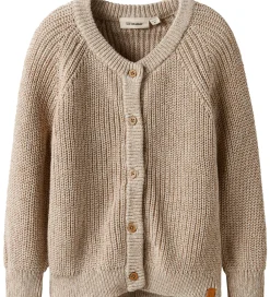 Cardigans-Lil Atelier Cardigan - Strik - NmmRokko - Oxford Tan/Melange