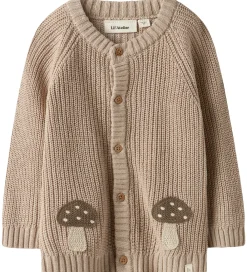 Cardigans-Lil Atelier Cardigan - Strik - NmmEmlen - Oxford Tan m. Svampe