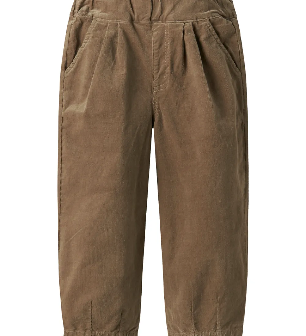 Bukser Og Jeans-Lil Atelier Lil' Atelier Fløjlsbukser - NmmSomba - Sepia Tint