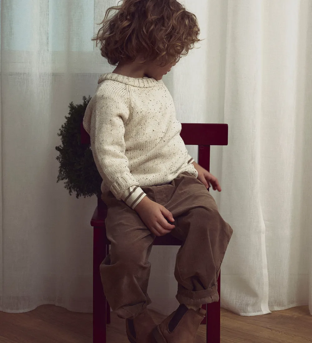 Bukser Og Jeans-Lil Atelier Lil' Atelier Fløjlsbukser - NmmSomba - Sepia Tint