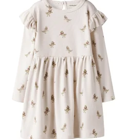 Kjoler|Juletøj-Lil Atelier Lil' Atelier Kjole - Rib - NbfLavo - Almost Mauve/Goose