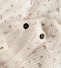 Lil Atelier Nattøj*Natdragt - Rib - NbfGago - Almost Mauve/Flowers
