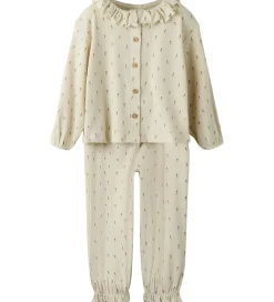 Lil Atelier Nattøj*Lil' Atelier Nattøj - 2-delt - Rib - NmfGago - Turtledove/Floral