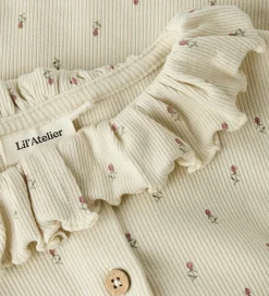 Lil Atelier Nattøj*Lil' Atelier Nattøj - 2-delt - Rib - NmfGago - Turtledove/Floral