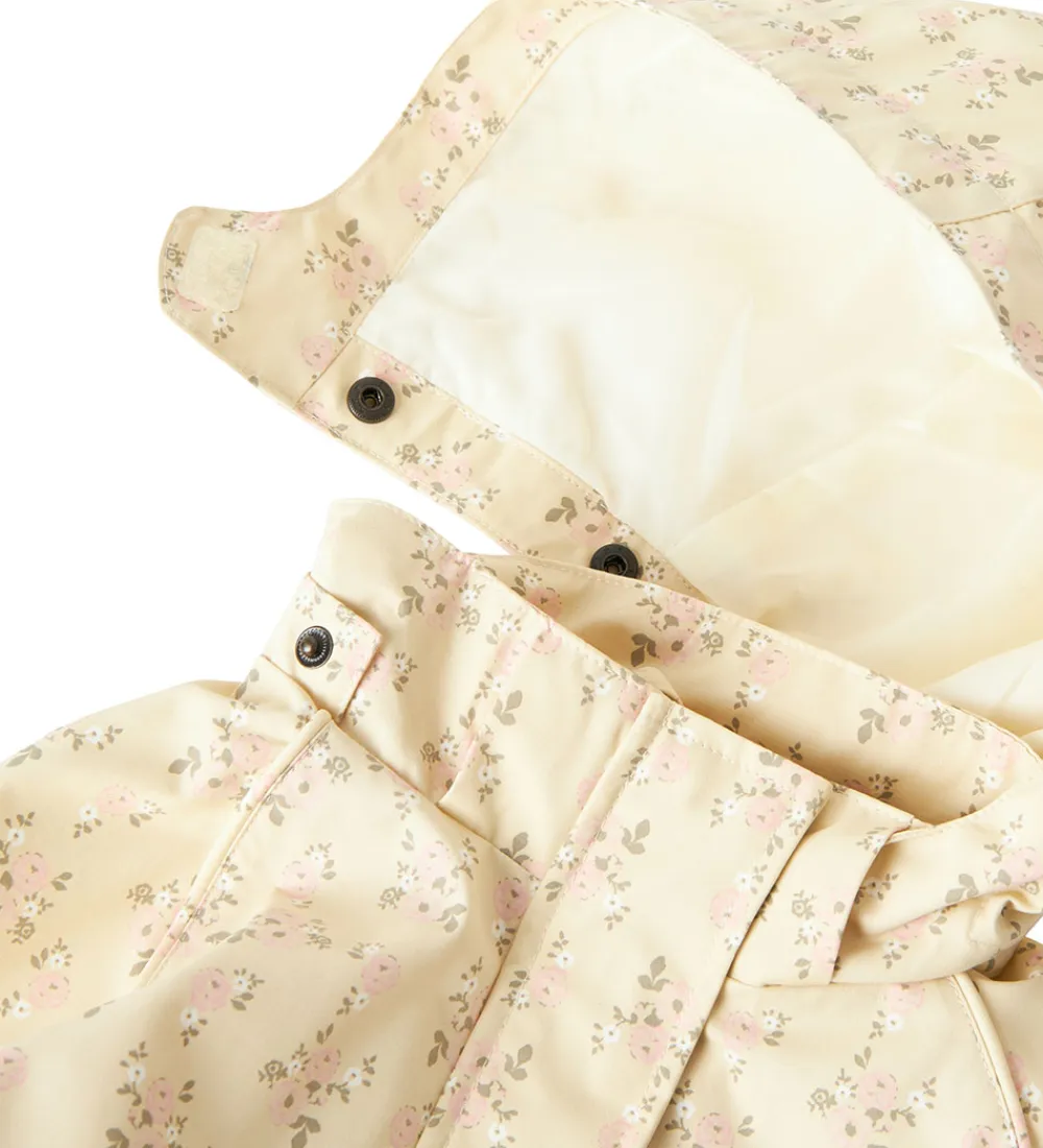 Lil Atelier Sommerjakker*Lil' Atelier Sommerjakke - NmfGerda - Bleached Sand m. Blomster