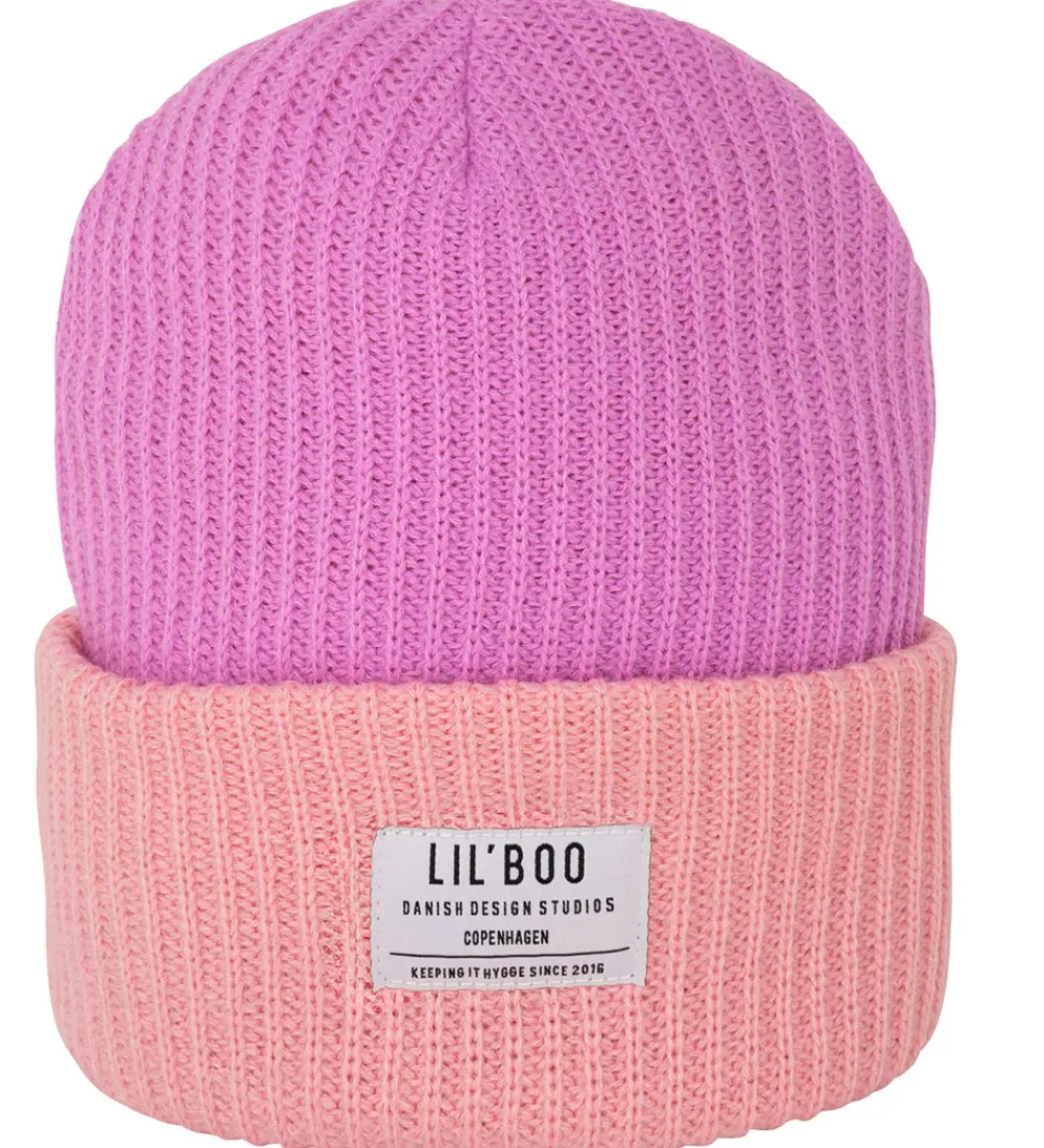 Huer Og Hatte-Lil' Boo Copenhagen Lil'Boo Copenhagen Hue - Rib/Strik - Hygge - Pink/Purple