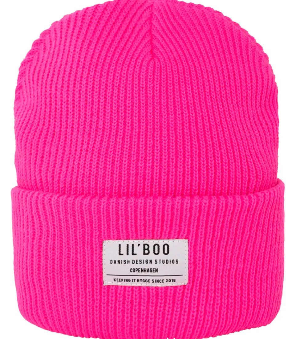Lil' Boo Copenhagen Huer Og Hatte*Lil'Boo Copenhagen Hue - Rib/Strik - Hygge - Neon Pink