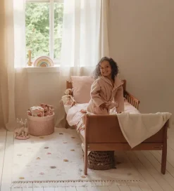 Tæpper|Gulvtæpper-Little Dutch Gulvtæppe - 120x170 cm - Beige m. Pink Prikker