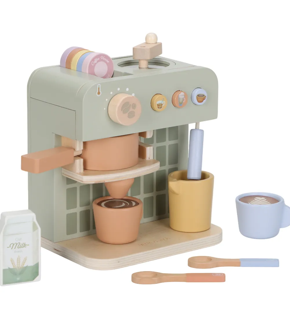 Trælegetøj-Little Dutch Kaffemaskine - Træ - Grøn