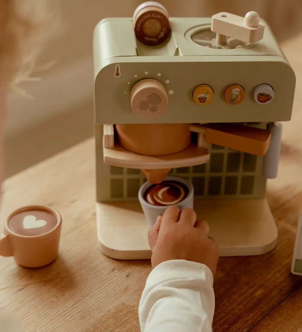 Trælegetøj-Little Dutch Kaffemaskine - Træ - Grøn