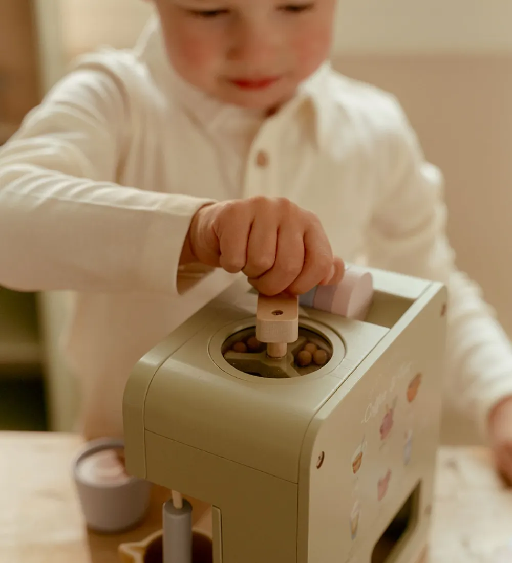 Trælegetøj-Little Dutch Kaffemaskine - Træ - Grøn