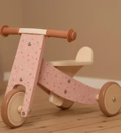 Trælegetøj|Løbecykler-Little Dutch Løbecykel - Træ - Pink Flower