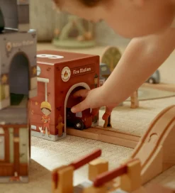 Trælegetøj-Little Dutch Stablekasser m. 6 Biler - Træ - Multi