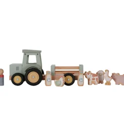 Traktorer-Little Dutch Traktor m. Trailer - Træ - Little Farm