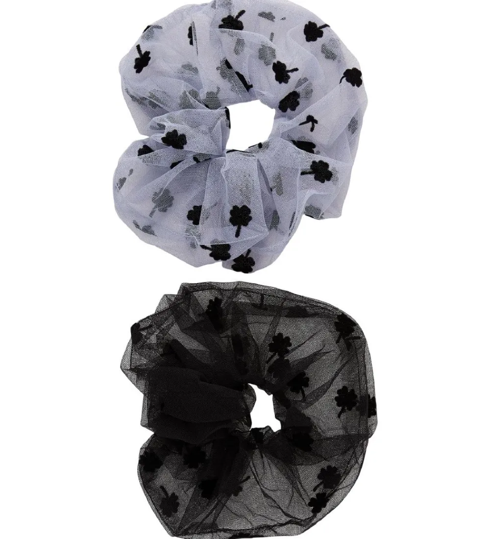 Scrunchies-Little Pieces Scrunchies - LpJeppa - 2-pak - Purple Heather/Blac