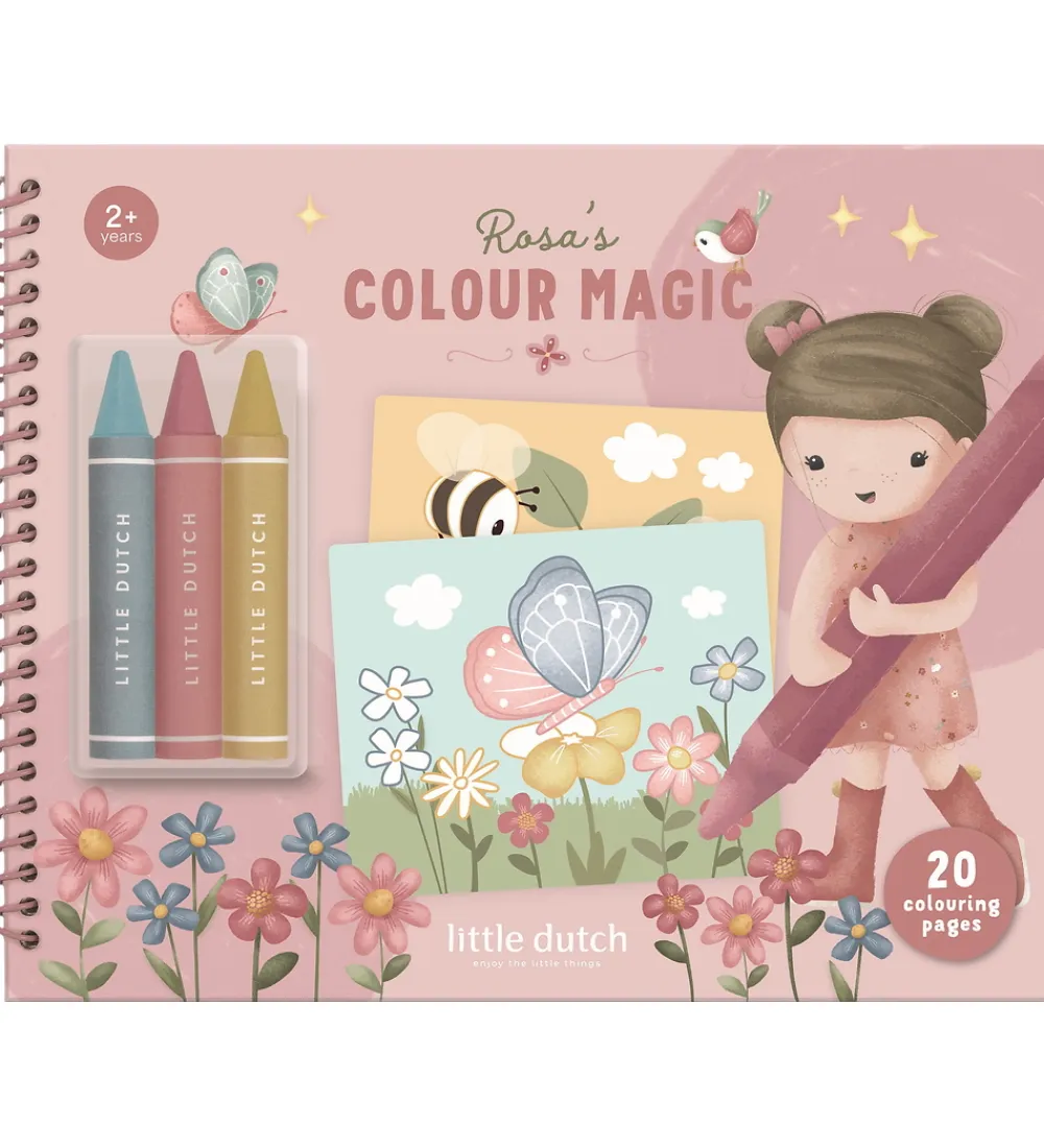 Malebog|Kreativ Leg-Little Dutch Litttle Dutch Malebog - Rosa
