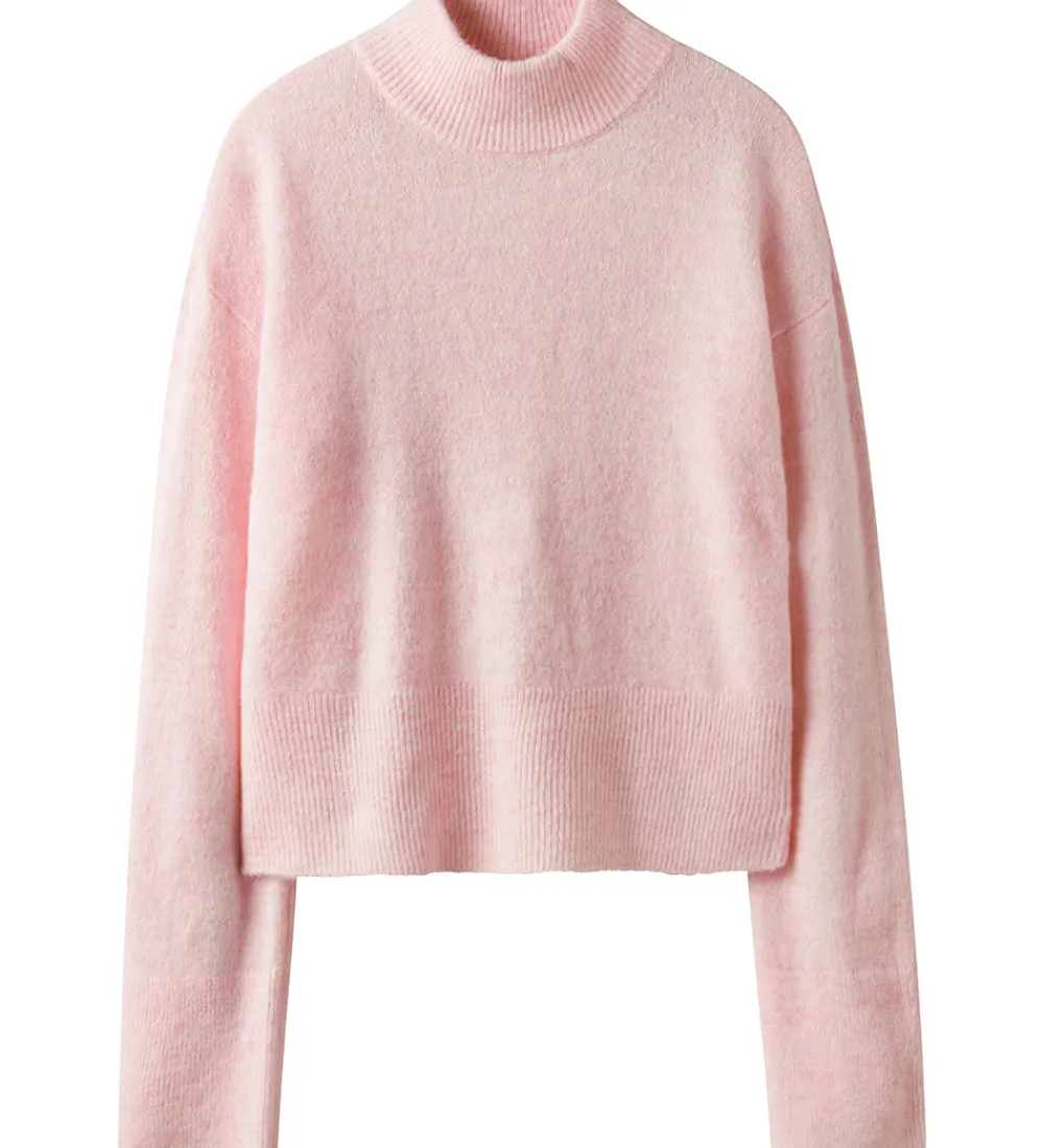 Bluser-LMTD Bluse - Strik - NlfRiaa - Turtleneck - Crystal Pink