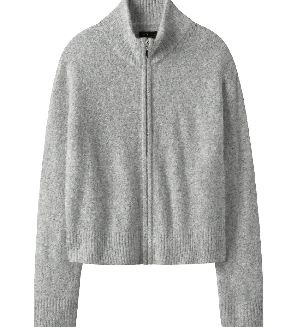 Striktrøjer-LMTD Cardigan - Strik - NlfRiaa - Light Grey Melange