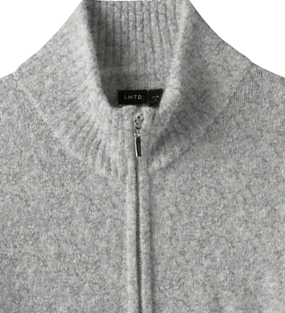 Striktrøjer-LMTD Cardigan - Strik - NlfRiaa - Light Grey Melange