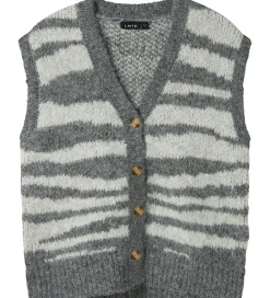 LMTD Veste*Vest - NlfNulos - Kort Strik - Dark Grey Melange